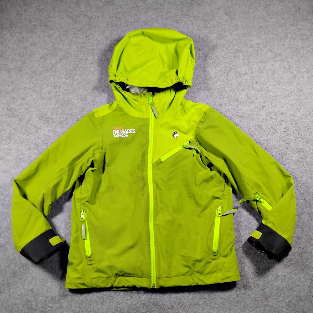 Shred Dog Kids Lime Green Team Palisades Tahoe Waterproof Ski Winter Jacket Sz 8
